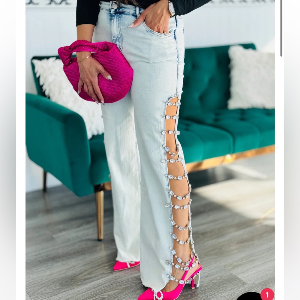 Rhinestone jeans